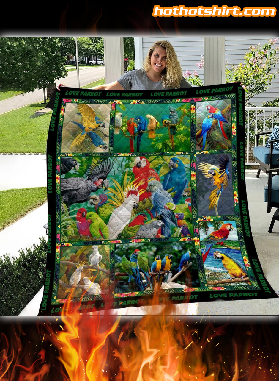 Parrot Best Friend For Life Quilt Bedding Set for Home Decoration and Family Gifts, Great for Animal Lovers