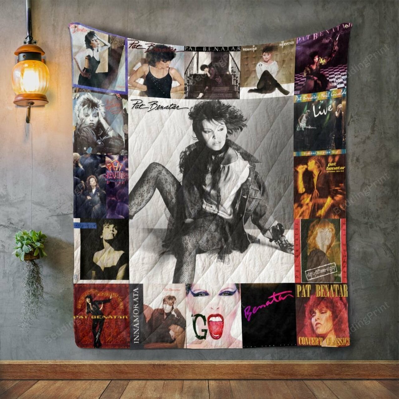 Pat Benatar Album Covers Personalized Quilt Bedding Set - Great for Bedroom Decoration and Family Gifts