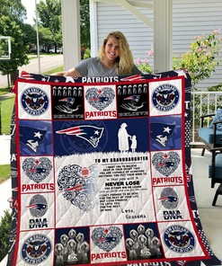 Patriots To My Granddaughter Love Grandmom Quilt Bedding Set Bedroom Decor, Gifts for Family