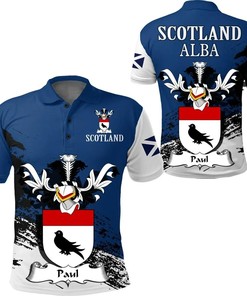 Paul Scottish Family Crest Scotland Special Polo Shirt - Golf Shirt