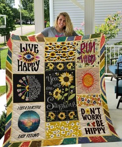 Peace Sunshine Customized Quilt Bedding Set for Bedroom Decor and Family Gifts