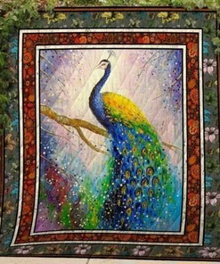 Peacock Aesthetic Quilt Bedding Set Blanket Gifts For Peacock Lover