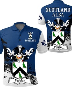 Peebles Scottish Family Crest Scotland Special Polo Shirt - Golf Shirt