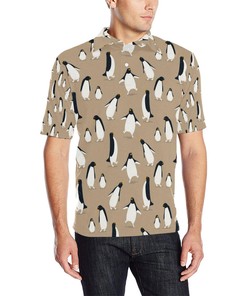 Penguin Pattern Print Design Men 3D Polo Shirt