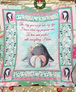 Penguin Quilt Bedding Set Bedroom Decor Gifts for Penguin Lovers