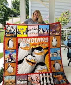 Penguins Of Madagascar Personalized Quilt Bedding Set Great for Bedroom Decoration and Family Gifts
