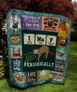 Periodically Sloth Quilt Bedding Set Blanket Personalized for Home Decoration and Gifts