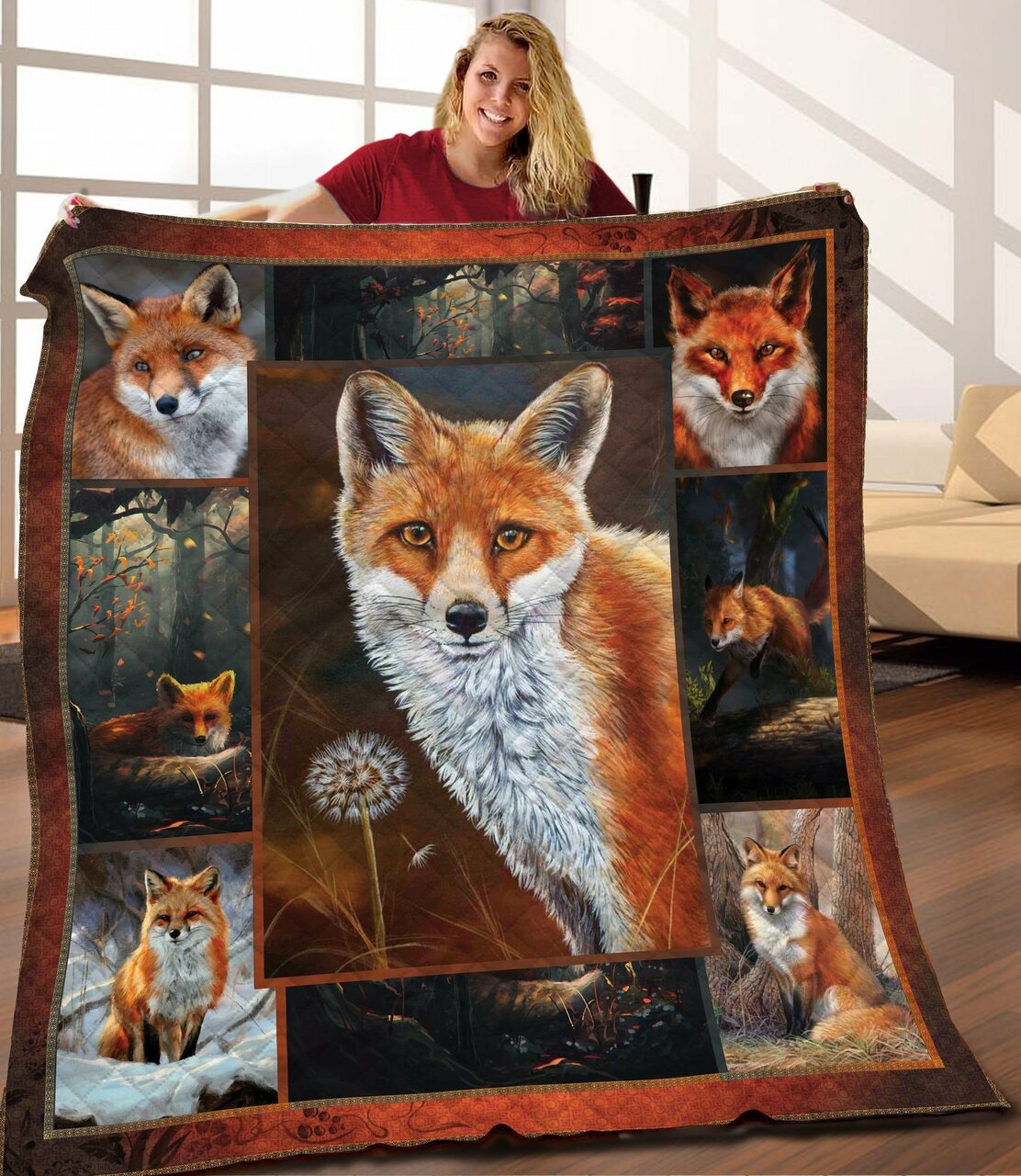 Personalize Your Bedroom with Fox Quilt Bedding Set, Ideal for Home Decor