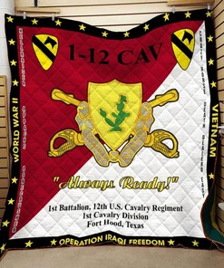 Personalized 1St Cavalry Division Quilt Bedding Set Blanket - Great for Bedroom Decor and Family Gifts