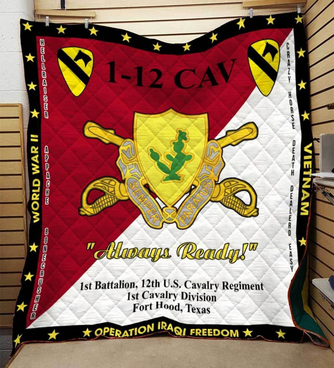 Personalized 1St Cavalry Division Quilt Bedding Set Blanket - Great for Bedroom Decor and Family Gifts