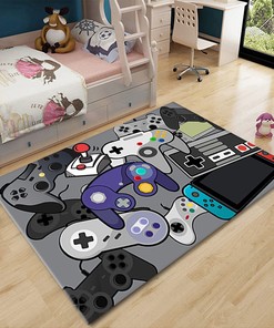Personalized 3D Gamer Rug for Boys Bedroom Playroom and Living Room