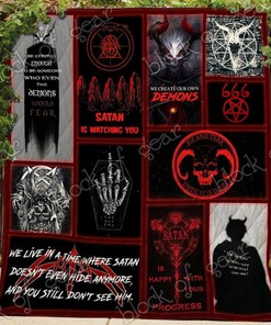 Personalized 666 Satan Quilt Blanket Bedding Set for Home Decor and Picnics - Great Gifts for Family