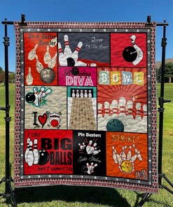 Personalized A Bowling Quilt Blanket Bedding Set for Home Decoration and Picnic - Great Gifts for Family