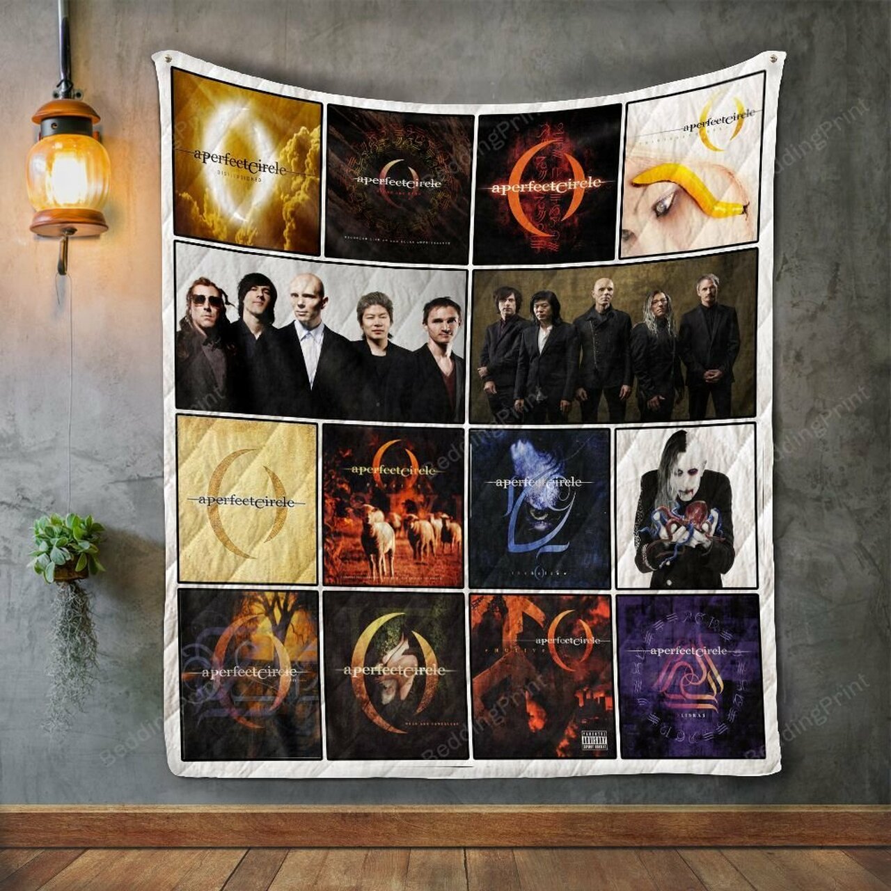 Personalized A Perfect Circle Album Covers Quilt Blanket Bedding Set, Great for Bedroom Decoration and Family Gifts