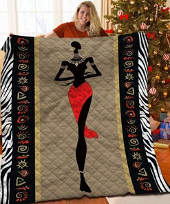 Personalized African Woman Quilt Bedding Set - Suitable for Home Decoration and Picnic