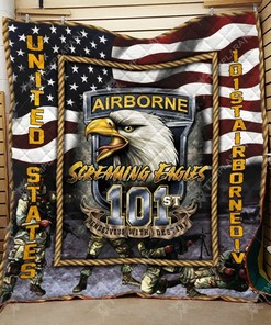 Personalized Airborne Division Quilt Bedding Set for Home Decoration and Picnic - Great Gifts for Family
