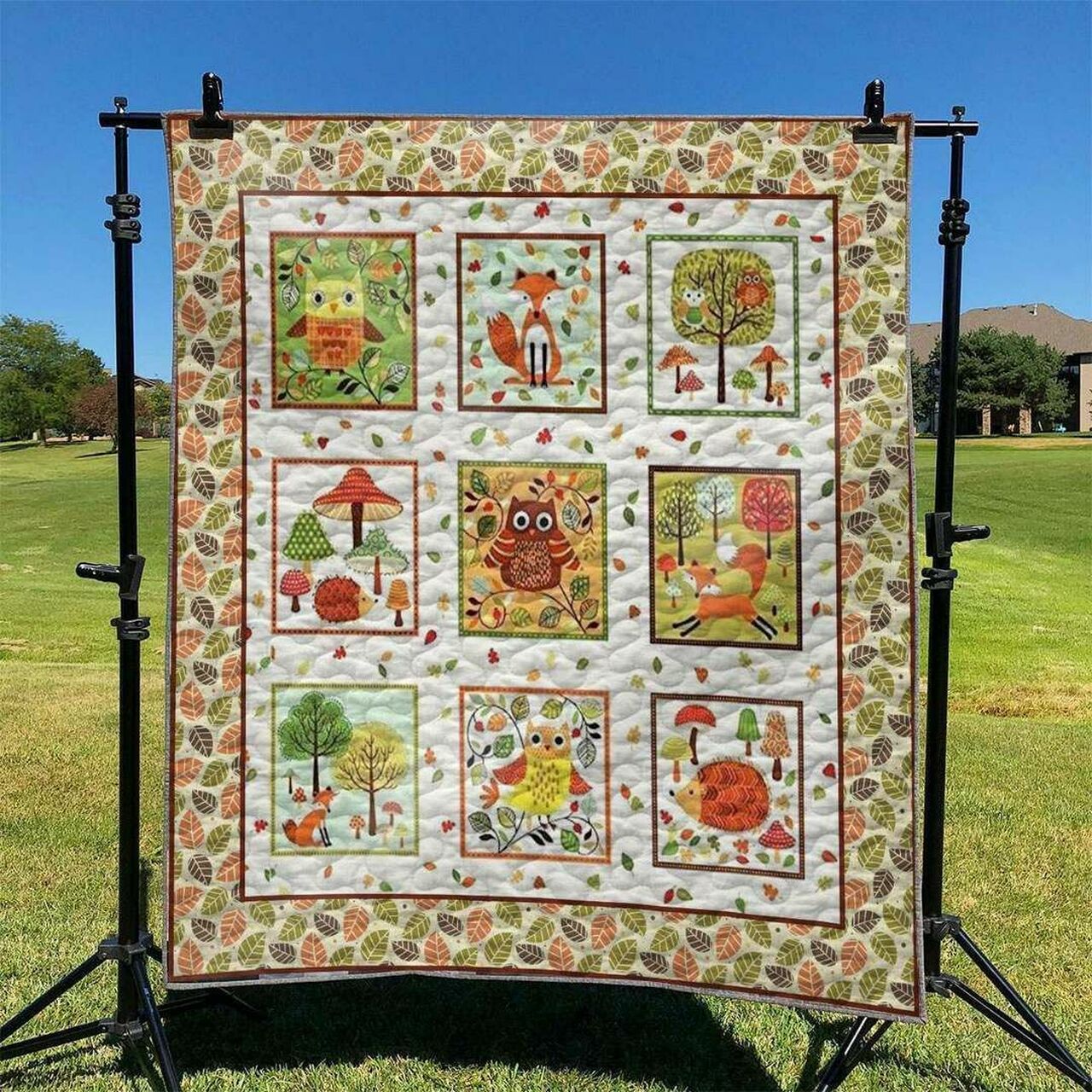 Personalized Animals Quilt Bedding Set Bedroom Decor for Housewarming Gifts