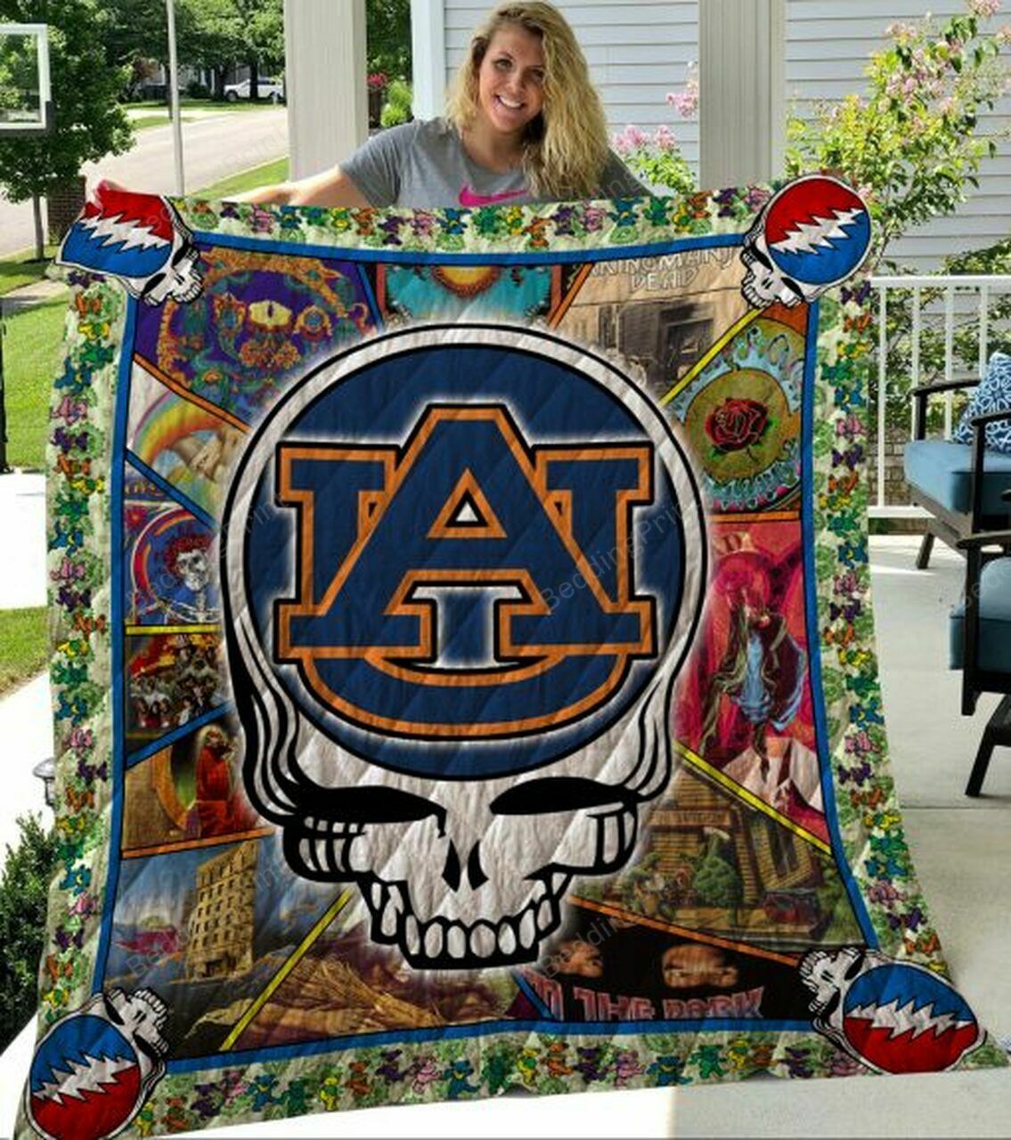 Personalized Auburn Tigers Quilt Bedding Set Blanket for Home Decoration and Family Gifts