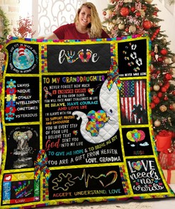 Personalized Autism Awareness Quilt Bedding Set with Customization Option, Great for Bedroom Decor and Family Gifts