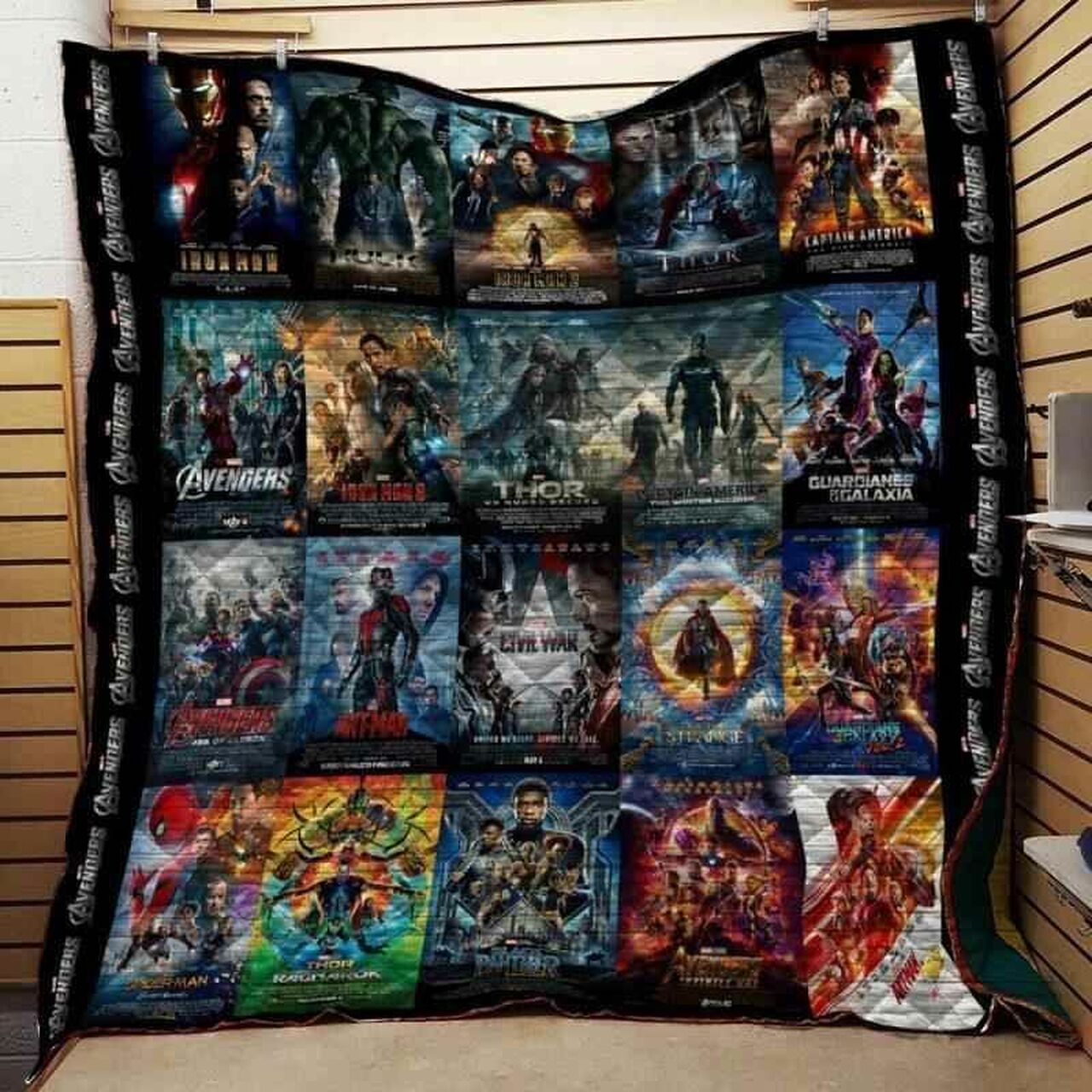 Personalized Avengers Collection Blanket Quilt Bedding Set for Home and Picnic