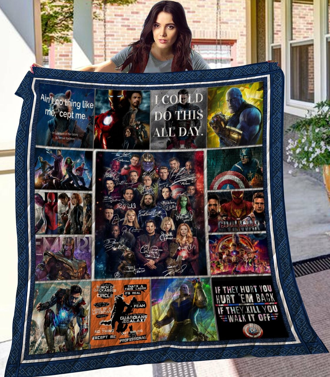 Personalized Avengers Quilt Blanket Bedding Set - Gifts for Fans and Family
