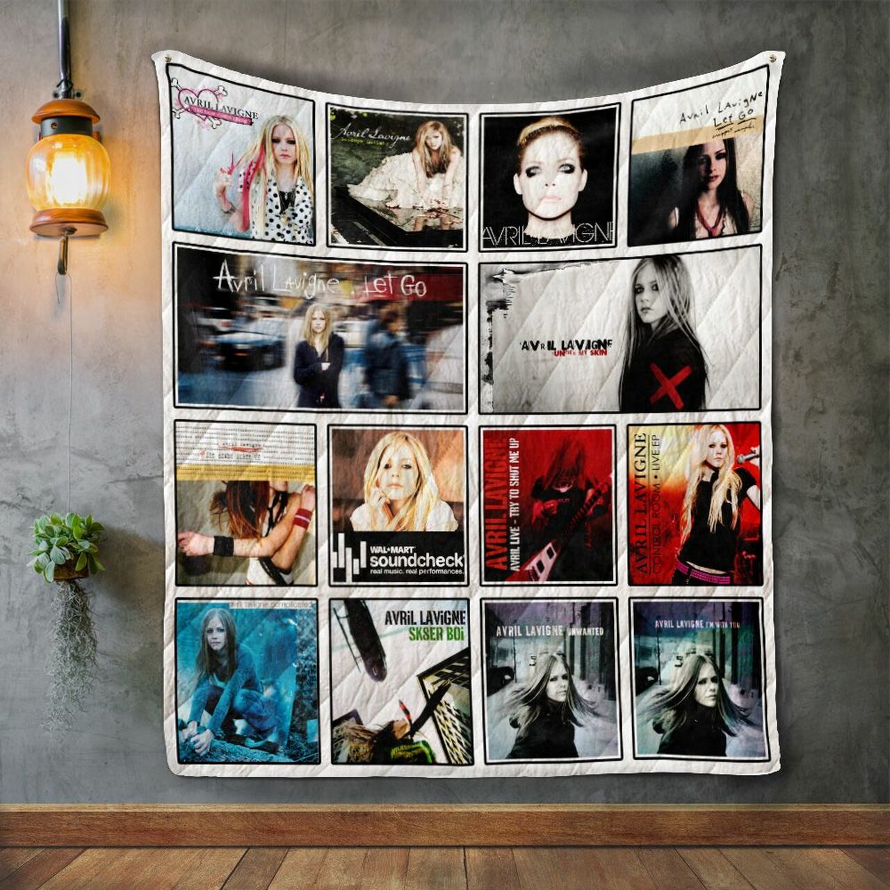 Personalized Avril Lavigne Album Covers Quilt Blanket Bedding Set for Home Decoration