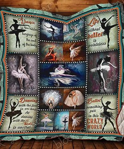 Personalized Ballerina Dancing Quilt Bedding Set Blanket - Great for Bedroom Decor and Family Gifts