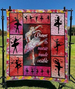 Personalized Ballet Quilt Bedding Set Blanket, Great for Bedroom Decor and Family Gifts