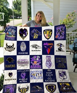 Personalized Baltimore Ravens Quilt Bed Set Blanket - Gifts for Fans and Bedroom Decor