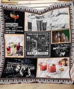 Personalized Bartender Blanket Quilt Bedding Set for Home Decor and Picnics - Great Gifts for Family