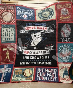 Personalized Baseball Home Run Quilt Bedding Set - Great for Bedroom Decor and Family Gifts