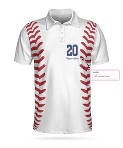 Personalized Baseball Name And Number 3D All Over Printed Polo Shirt