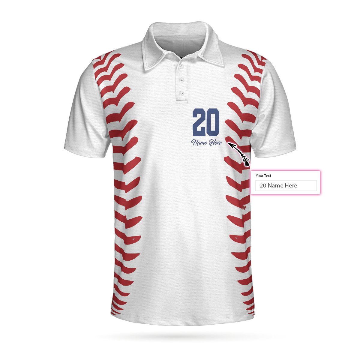 Personalized Baseball Name And Number 3D All Over Printed Polo Shirt
