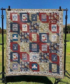 Personalized Baseball Pitcher Quilt Blanket Bedding Set - Gifts for Fans and Family
