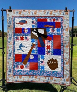 Personalized Baseball Quilt Bedding Set: Ideal for Picnics and Home Decor, Gifts for Family