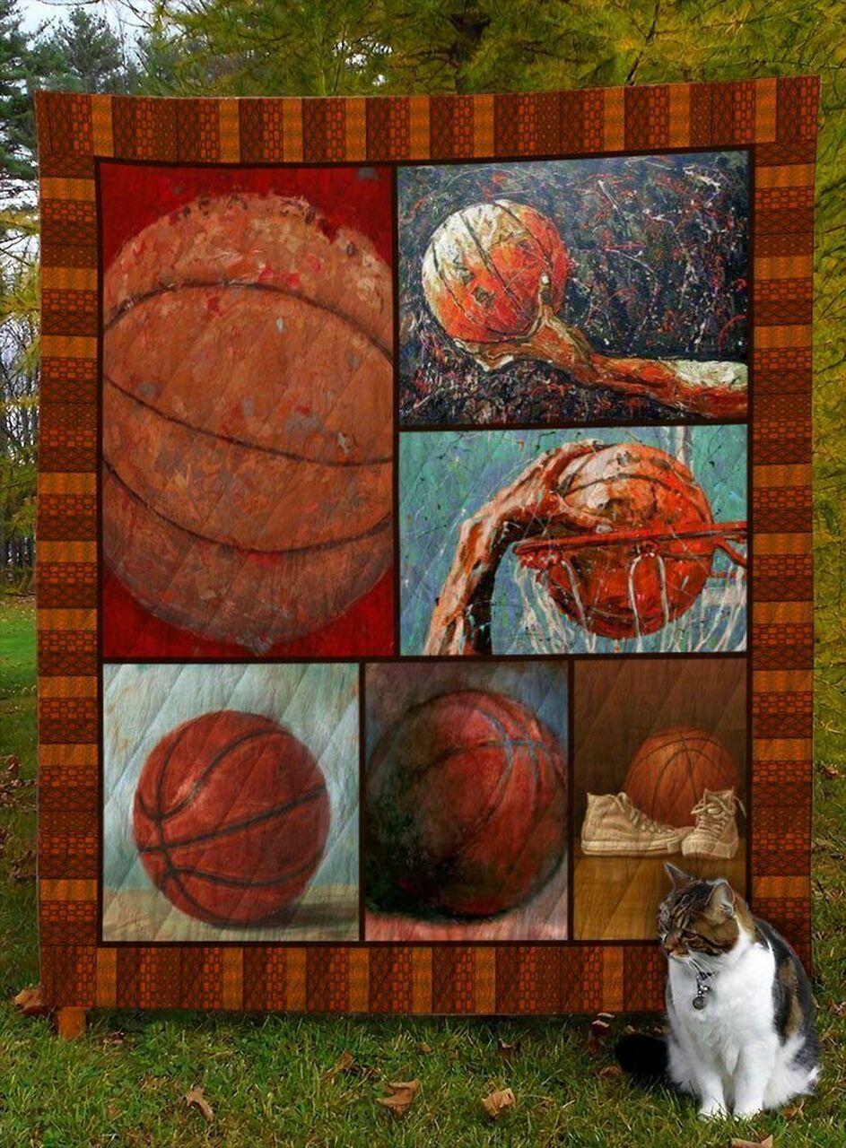 Personalized Basketball D8048 Quilt Bed Set Blanket - Great for Bedroom Decoration and Family Gifts