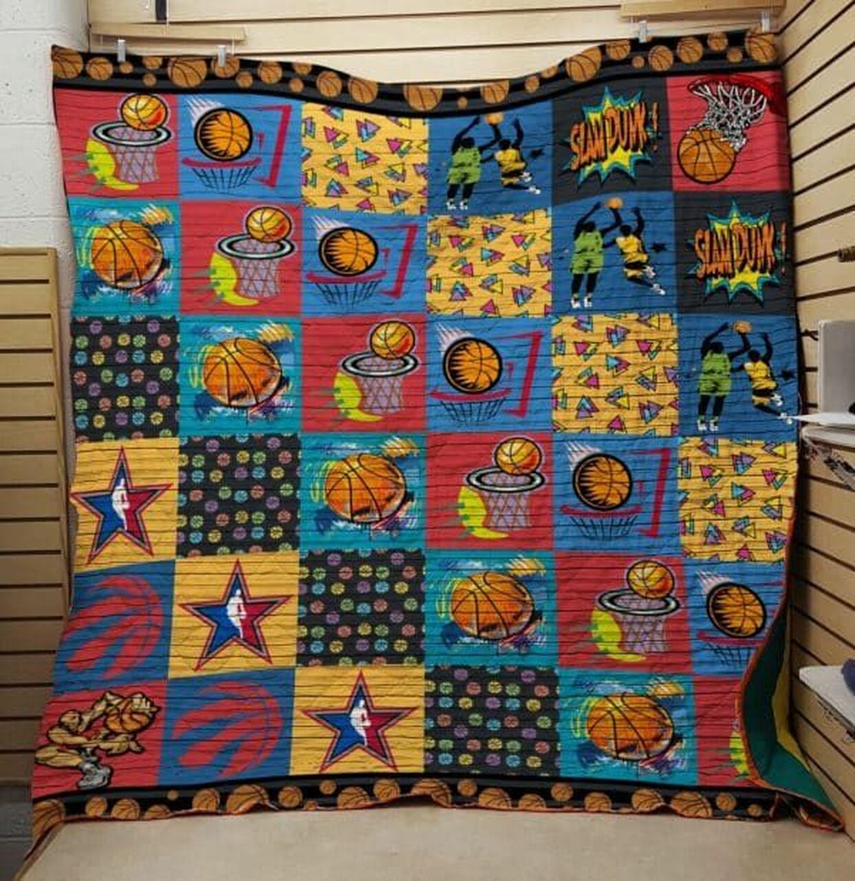 Personalized Basketball Its My Dan Quilt Blanket Bedding Set, Great for Home Decoration and Family Gifts