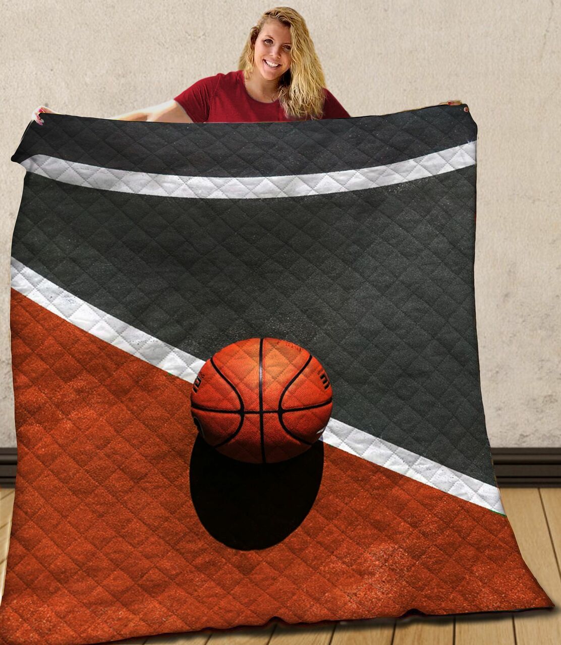 Personalized Basketball Quilt Bed Set Blanket for Cozy Home Decor