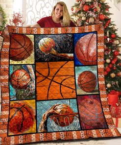 Personalized Basketball Quilt Bedding Set for Home Decoration and Perfect Family Gifts