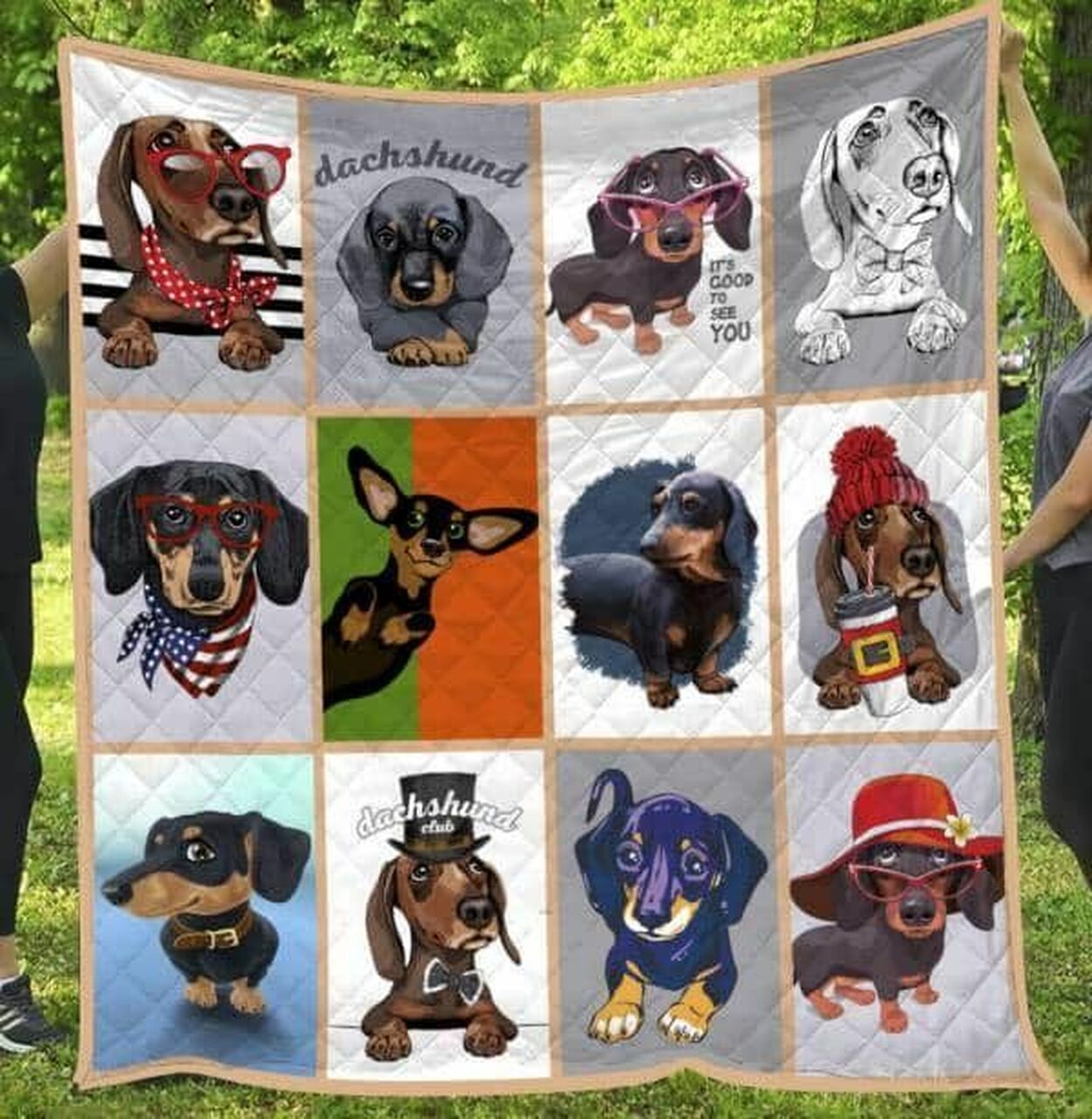 Personalized Basset Hound Alarm Morning Quilt Bedding Set for Home Decoration