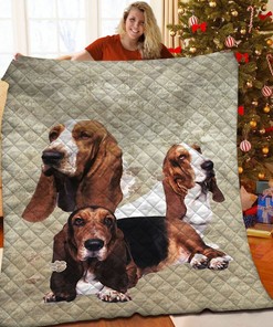 Personalized Basset Hound Quilt Bedding Set - Ideal for Home Decoration and Family Gifts