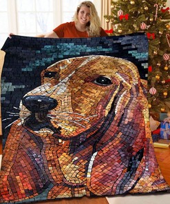 Personalized Basset Hound Quilt Blanket for Home Decoration or Picnic, Great Gifts for Family