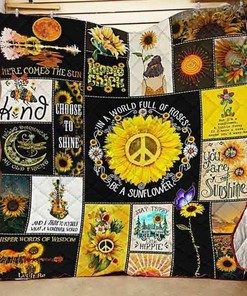 Personalized Be A Sunflower Hippie Quilt Bedding Set Gifts for Fans