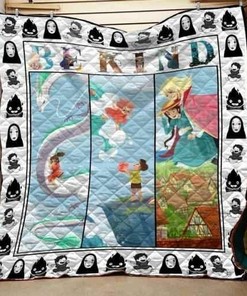 Personalized Be Kind Ponyo Blanket Ghibli Quilt Bedding Set - Great for Bedroom Decor and Family Gifts