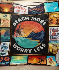 Personalized Beach Quilt Blanket Bedding Set Bedroom Decor, Gifts for Family