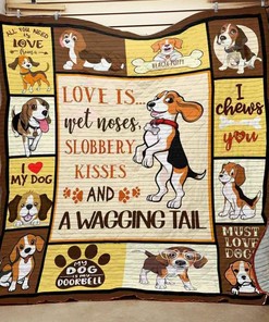 Personalized Beagle Dog Quilt Bedding Set for Home Decoration and Great Family Gifts