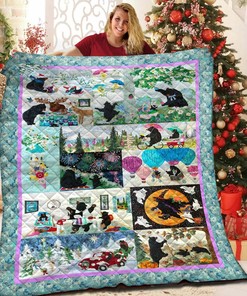 Personalized Bear Quilt Bedding Set - A Cozy Addition to Your Bedroom and Thoughtful Family Gift