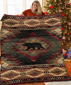 Personalized Bear Quilt Bedding Set - Perfect for Cozying Up Your Bedroom and Gifting to Family and Friends
