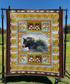 Personalized Bear Quilt Blanket Bedding Set, Perfect for Home Decoration, Gifts for Fans