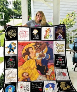 Personalized Beauty And The Beast Quilt Bedding Set Blanket - Perfect for Family Gifts and Bedroom Decor